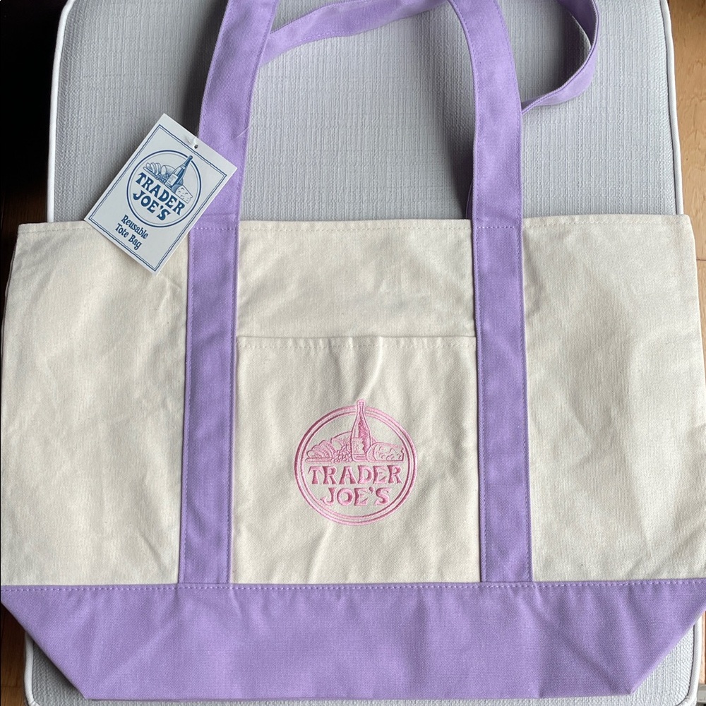 Trader Joe’s large Canvas Tote Lavender